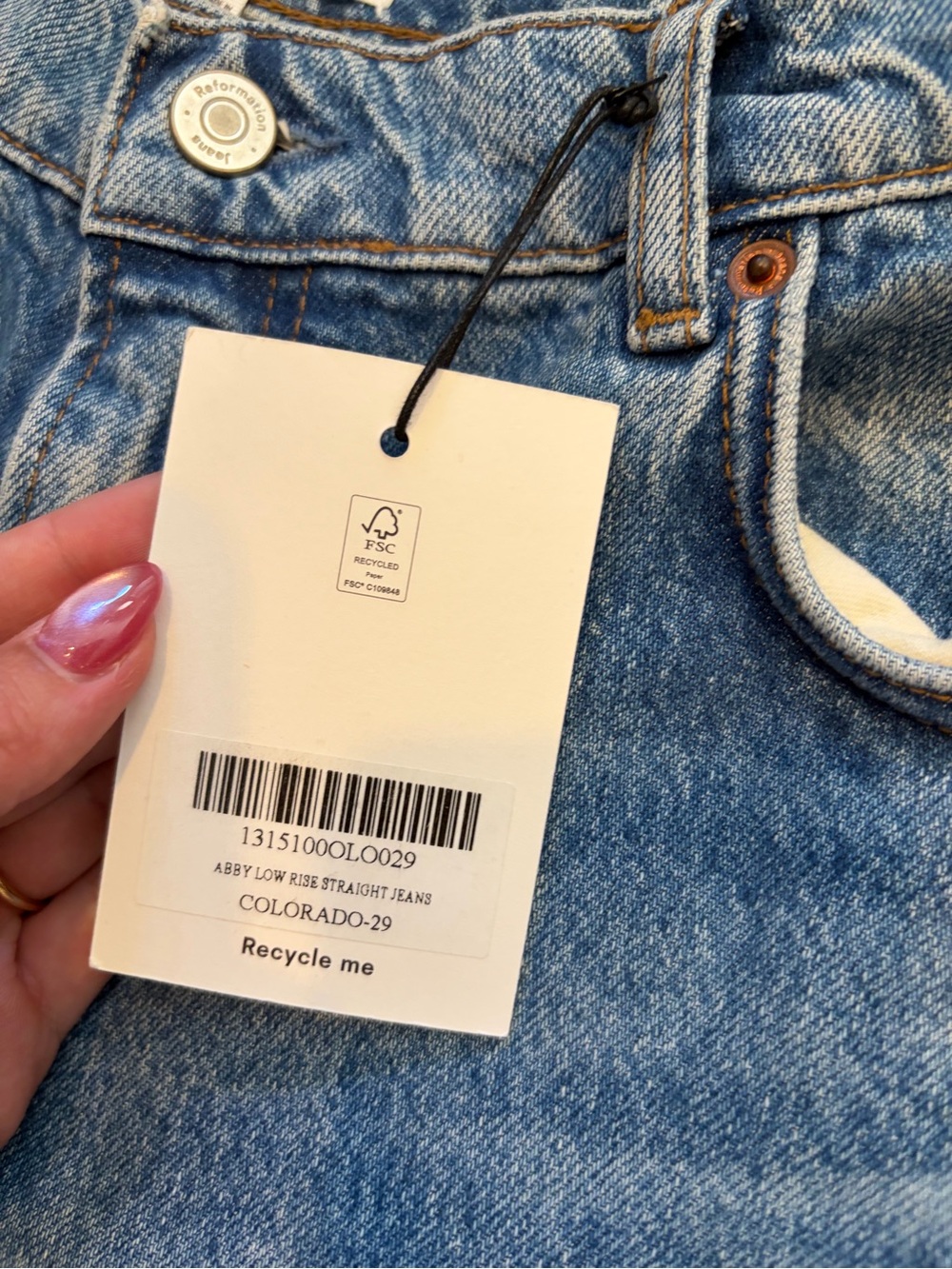 Reformation Low Rise Straight Jeans - Picture 5 of 9